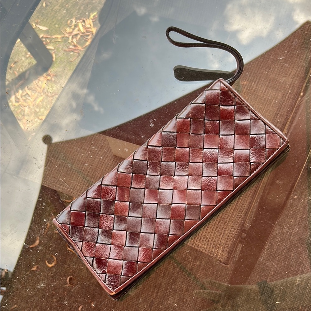 Pelle Studio Maroon Leather Clutch